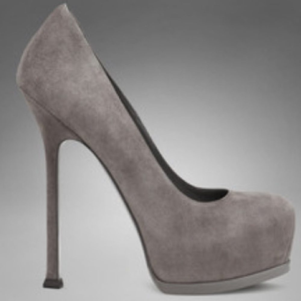 Ysl saint Laurent tribute gray suede Ariana grande